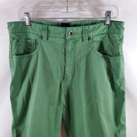 Engbers Men's Pants Straight Leg Stretch Leisure Regular 50 W34 L32 Green. - Picture 7 of 8